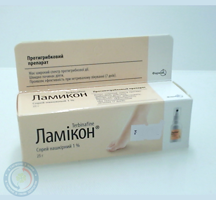 Ламікон спрей нашкірний 1% 25г
