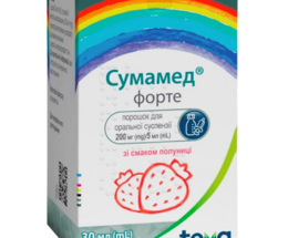 Сумамед Форте (полуниця) порошок для оральної суспензії200мг/5мл 30мл