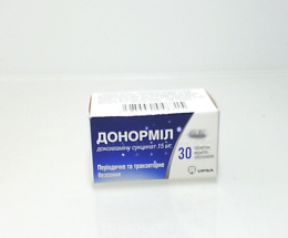 Донорміл таблетки вкриті оболонкою 15мг №30
