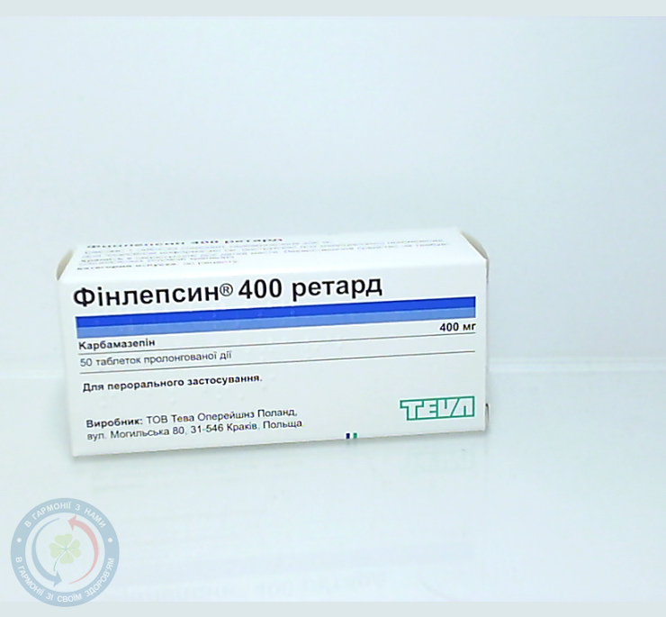 Фінлепсин 400 Ретард таблетки 400мг №50