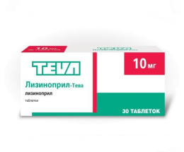 Лізиноприл-Тева таблетки 10мг №30