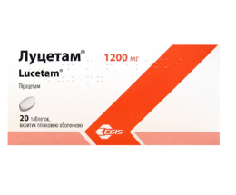 Луцетам таблетки вкриті оболонкою 1,2 бліст. №20