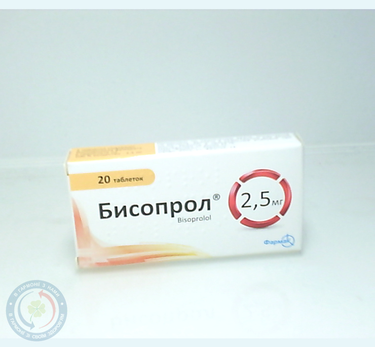 Бісопрол таблетки 2,5мг №20