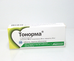 Тонорма таблетки вкриті оболонкою №30
