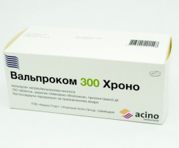 Вальпроком 300 хроно таблетки вкриті оболонкою пролонг. дії №100