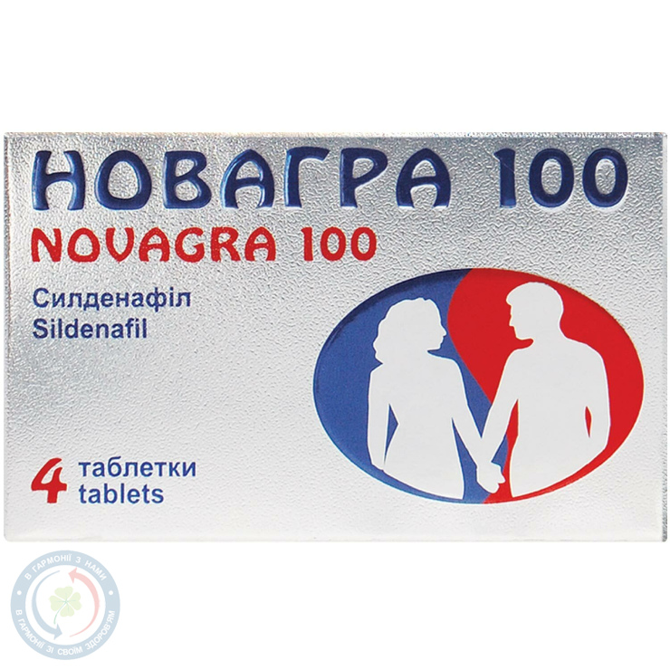 Новагра 100 таблеткив/о 100мг №4