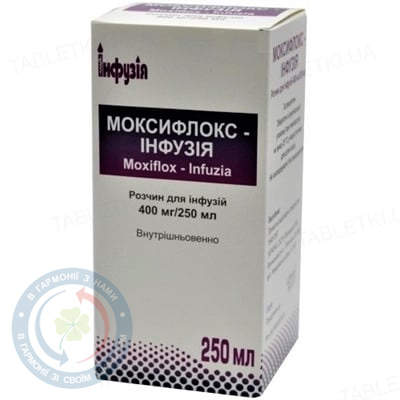 Моксифлокс-Інфузія розчин для інфузій400мг/250мл 250мл