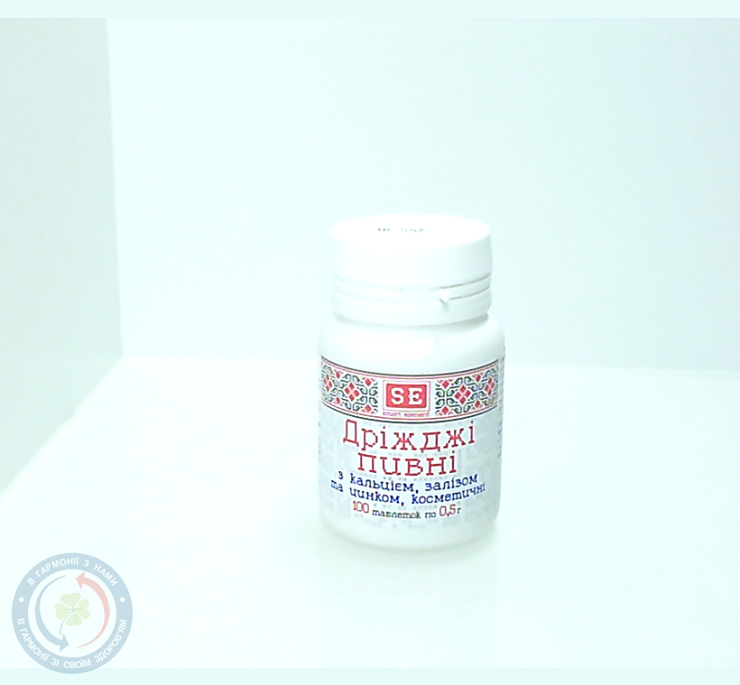 Дріжджі пивні Ca+Mg таблетки 0,5 №100