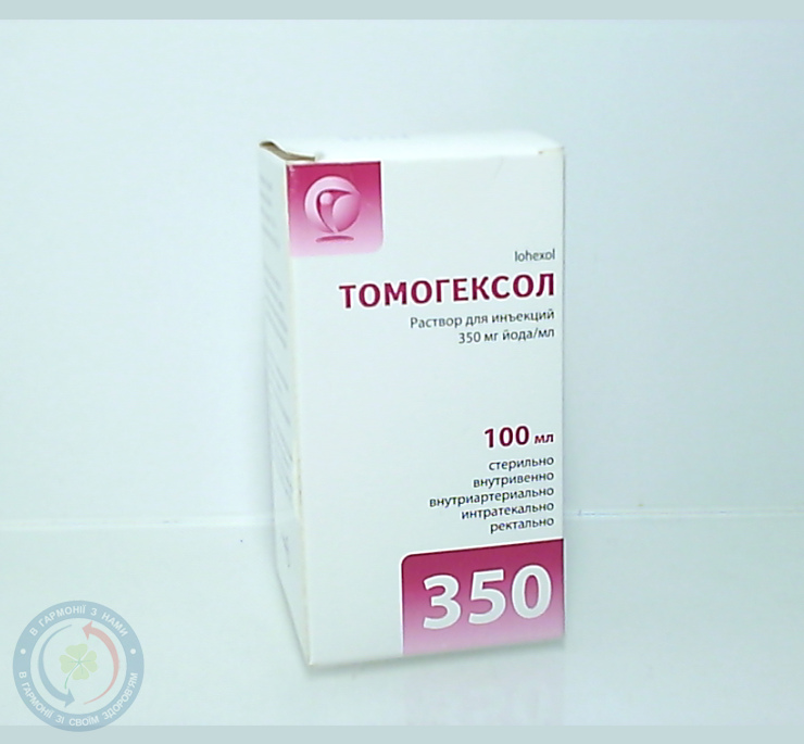 Томогексол розчин для інєкцій 350мг йоду/мл 100мл