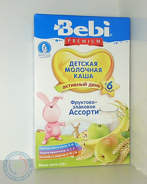 Бебі каша Преміум (фрукт.-злакове асорті) 250г.