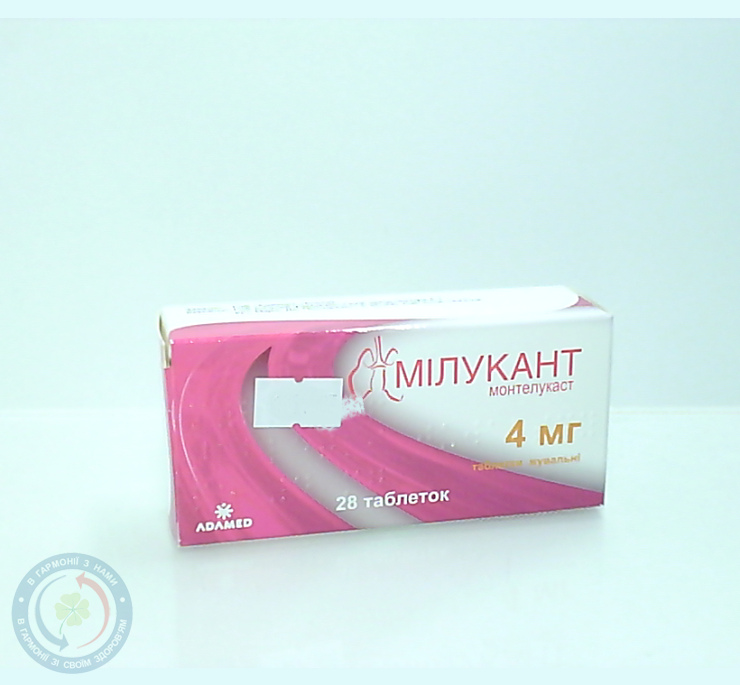 Мілукант таблеткижув. 4мг №28
