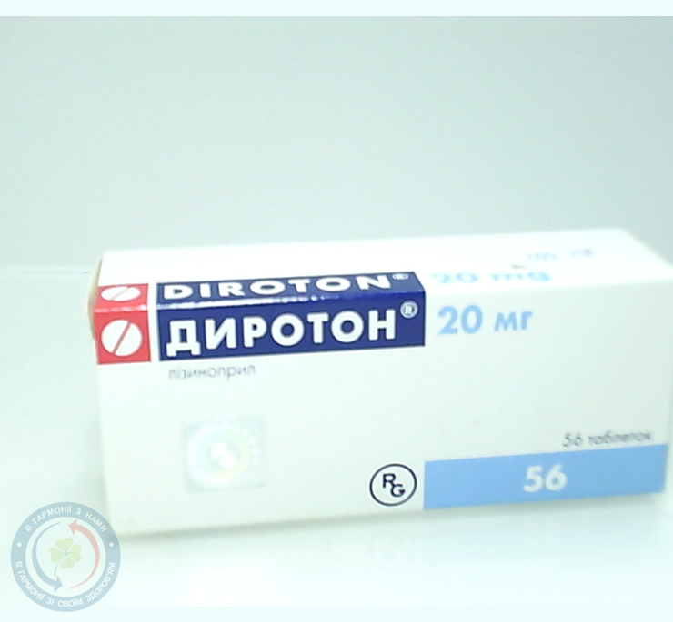 Диротон таблетки 0,02 №56