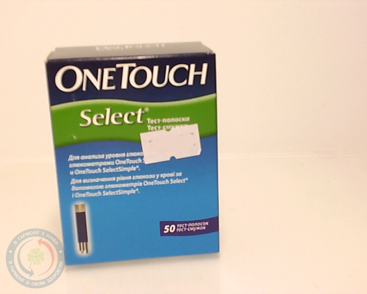Тест-смужки д/контр. рівня глюкоз. One Touch Select №50
