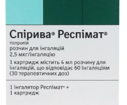 Спірива Респімат розчин для інгаляції2,5 мкг/інгал. 4,0 (60 інгал) №1