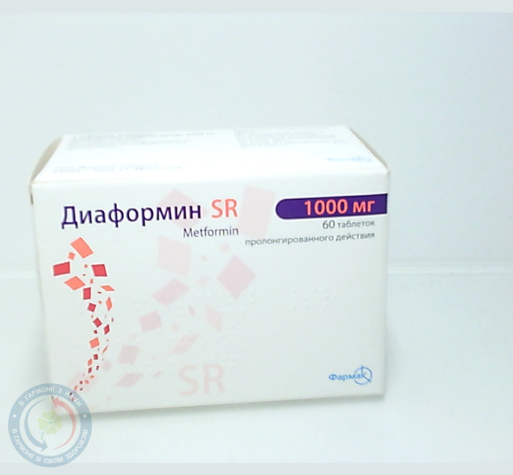 Діаформін SR таблетки 1000мг №60